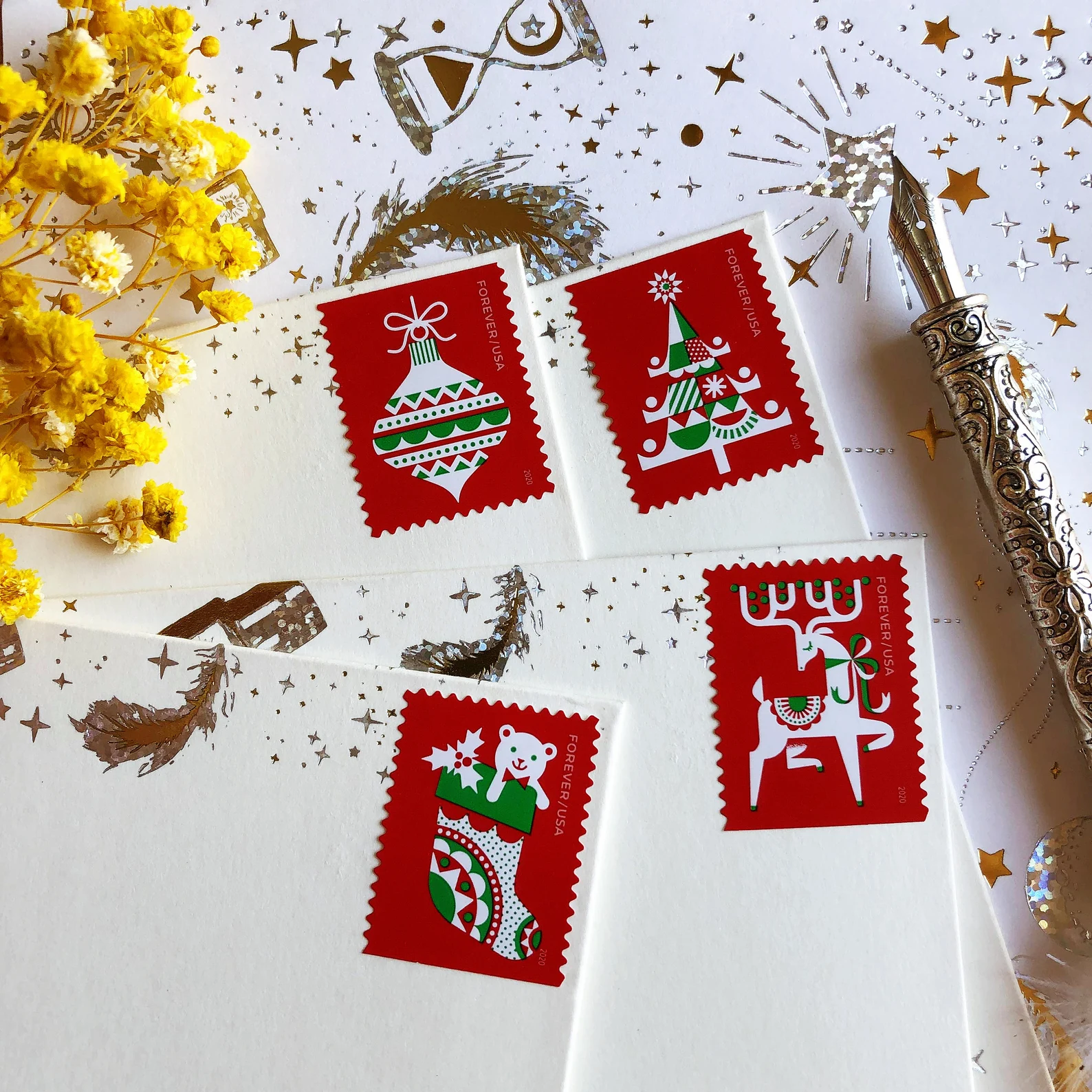 2020 Christmas Holiday Delights Stamps - Forever Stamps