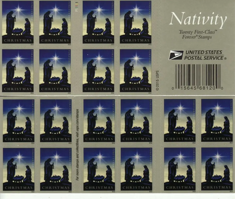 2016 Nativity. Forever First Class Postage Stamp U.S. Holy Family Holiday Christmas - Forever Stamps