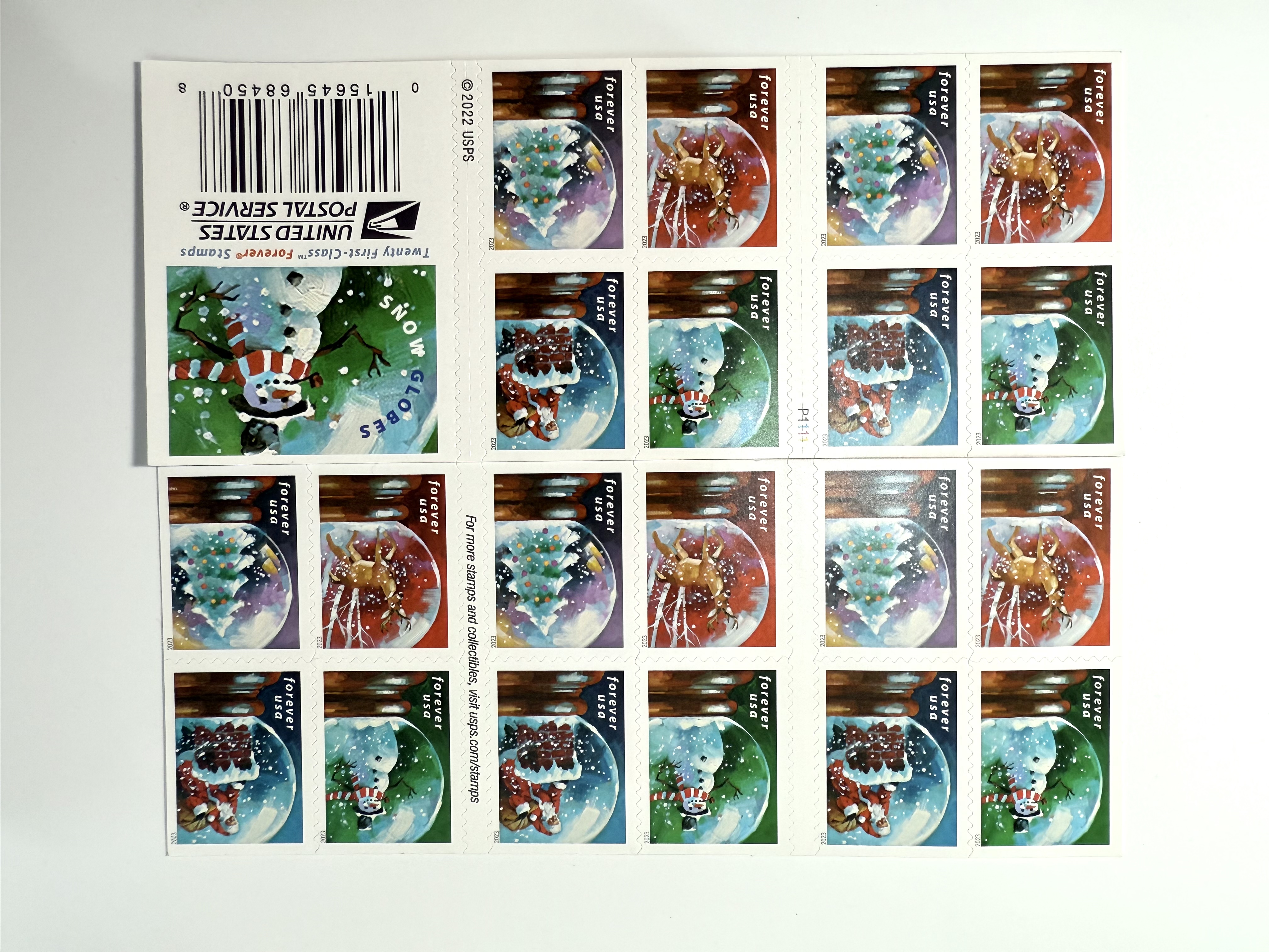2023 Christmas Snow Globe Stamps - Forever Stamps