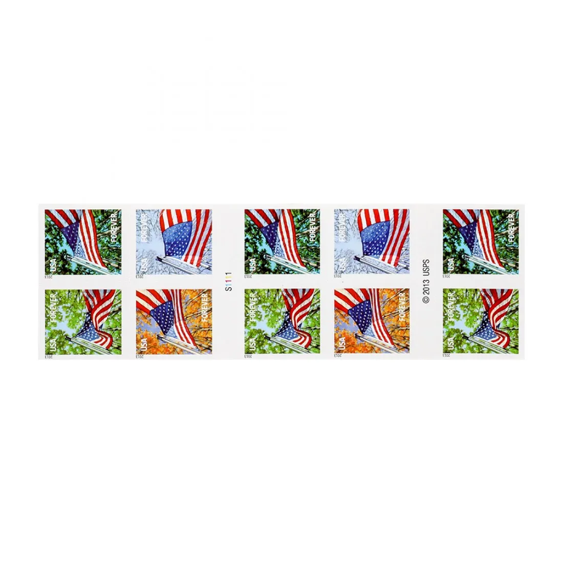 2013 A Flag for All Seasons books - Forever Stamps
