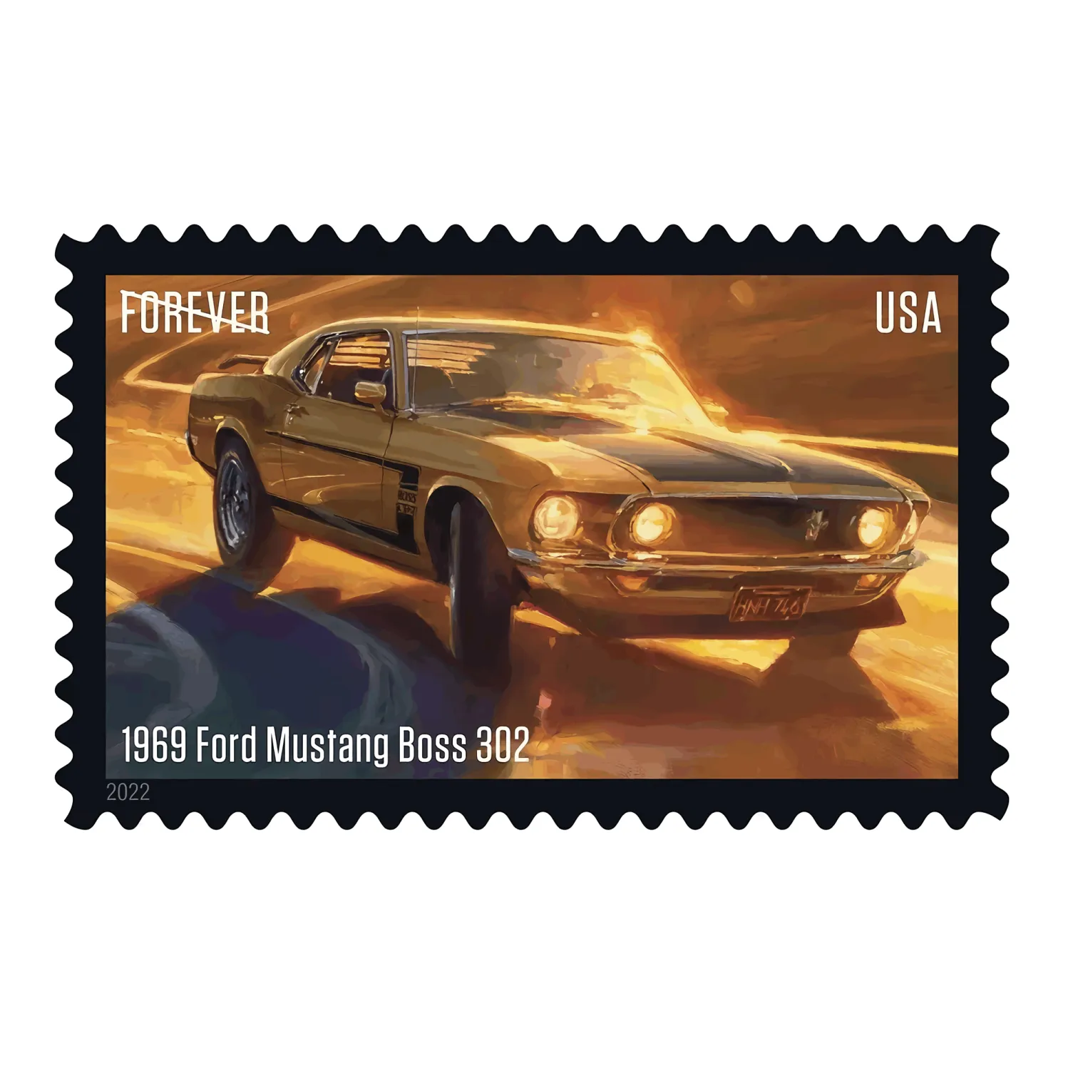 2022 Pony Cars Stamps - Forever Stamps